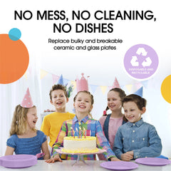 9 In. Lavender Plastic Plates | 100 Count