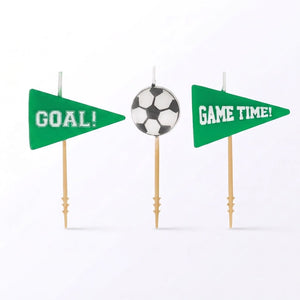 Soccer Birthday Candle Picks | 3 In. | 6 Count