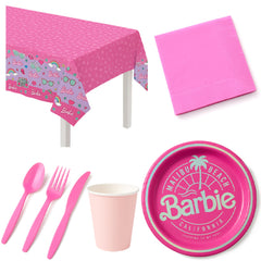 81 Pcs Barbie Birthday Party Base Kit - For 8 Guests