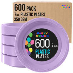 7 in. Lavender Plastic Plates | Case of 600