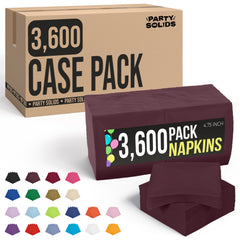 Brown Beverage Napkins | 4.75 in. x 4.75 in. | Case of 3600