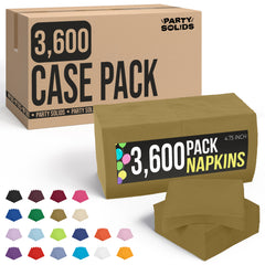 Gold Beverage Napkins | 4.75 in. x 4.75 in. | Case of 3600