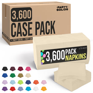Ivory Beverage Napkins | 4.75 in. x 4.75 in. | Case of 3600