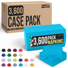 Turquoise Beverage Napkins | 4.75 in. x 4.75 in. | Case of 3600