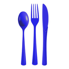 Heavy Duty Dark Blue Cutlery Combo - 24 Count