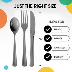 Silver Cutlery Combo Set | 600 Forks 600 Spoons And 600 Knives - 7.5 in.