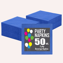 Dark Blue Beverage Napkins - 4.75 In. X 4.75 In. | 1800 Count