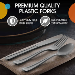 Silver Cutlery Combo Set | 600 Forks 600 Spoons And 600 Knives - 7.5 in.
