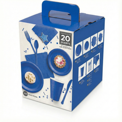 Royal Blue Tableware Kit for 20 Guests -222 Pieces