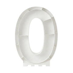 White Number "0" Balloon Mosaic Frame Kit | 33"
