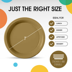 7 in. Gold Plastic Plates | 20 Ct.