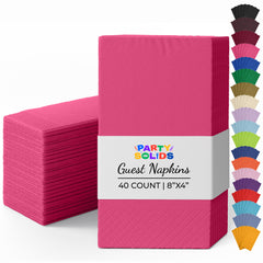 Cerise Guest Towel Napkins | 8 in. x 4 in. | 40 Ct.