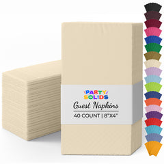 Ivory Guest Towel Napkins | 8 in. x 4 in. | 40 Ct.
