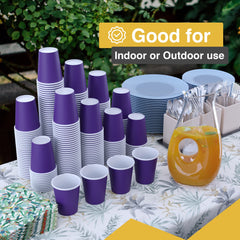 12 Oz. Purple Paper Cups | 20 Count
