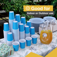 12 Oz. Turquoise Paper Cups | 20 Count