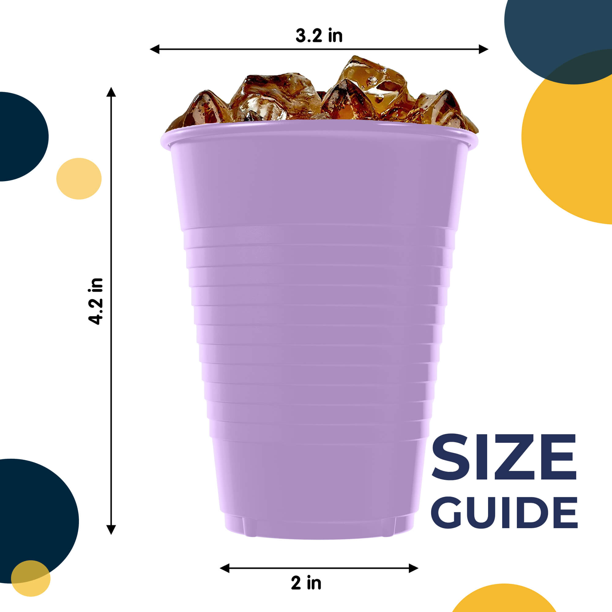 12 Oz. Lavender Plastic Cups | 50 Count