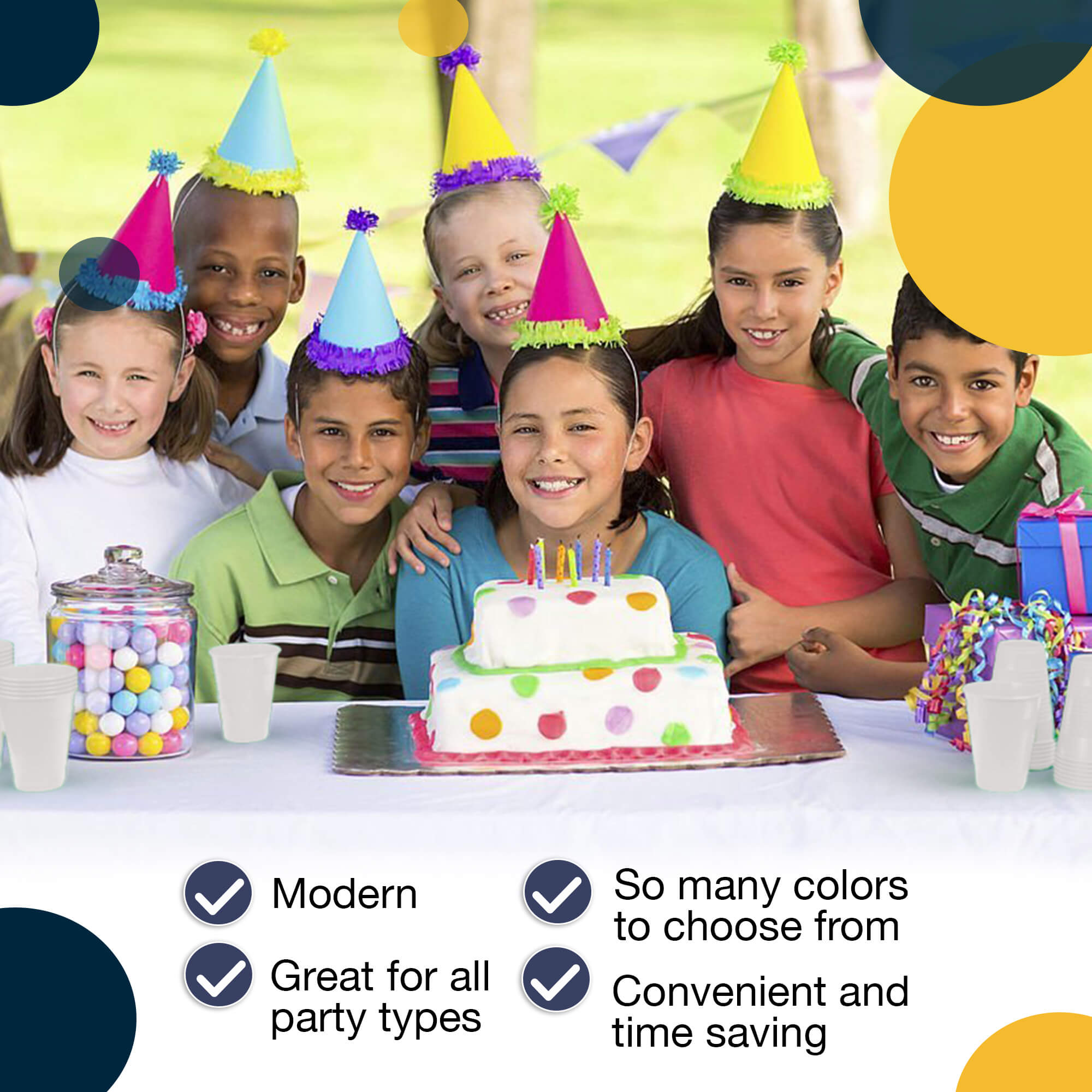 12 Oz. White Plastic Cups | 16 Count