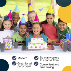 12 Oz. Silver Plastic Cups | 50 Count