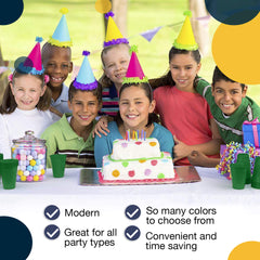 12 Oz. Emerald Green Plastic Cups | 16 Count