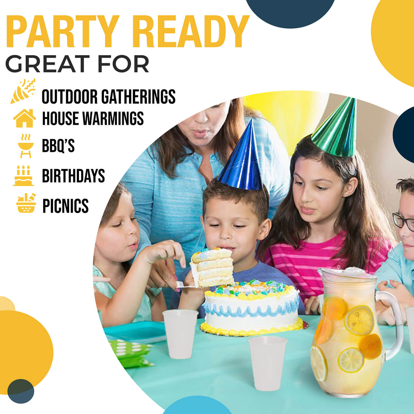 12 Oz. White Plastic Cups | 50 Count