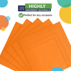 Orange Luncheon Napkins - 6.75 in. | 1800 Count
