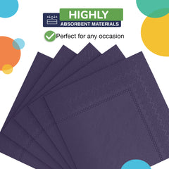 Dark Purple Luncheon Napkins | 6.75 in. x 6.75 in. | 100 Count