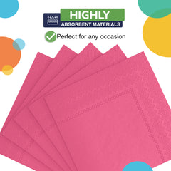 Cerise Luncheon Napkins - 6.75 in. | 100 Count