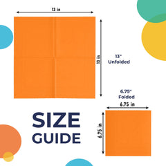 Orange Luncheon Napkins - 6.75 in. | 1800 Count