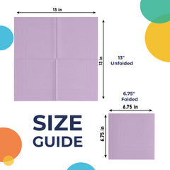 Lavender Luncheon Napkins - 6.75 in. | 100 Count