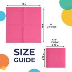 Cerise Luncheon Napkins - 6.75 in. | 100 Count