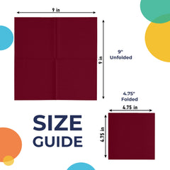 Burgundy Beverage Napkins | Case of 3600
