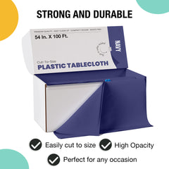 54 in. x 100 Ft. Cut To Size Table Roll | Navy