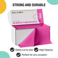 54 in. x 100 Ft. Cut To Size Table Roll | Cerise | Case of 6
