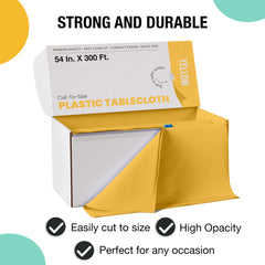 54 in. x 300 Ft. Cut To Size Table Roll | Yellow | Case of 4