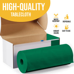 54 in. x 100 Ft. Cut To Size Table Roll | Emerald Green
