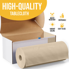 54 in. x 100 Ft. Cut To Size Table Roll | Ivory | Case of 6