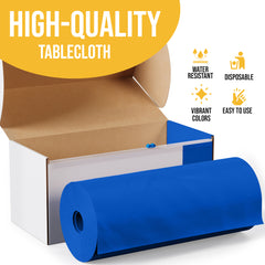 54 in. x 100 Ft. Cut To Size Table Roll | Dark Blue