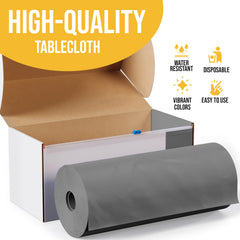 54 in. x 100 Ft. Cut To Size Table Roll | Silver