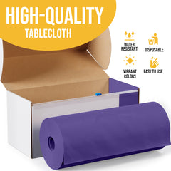 54 in. x 300 Ft. Cut To Size Table Roll | Purple | Case of 4
