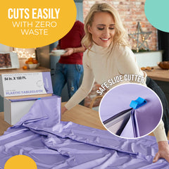 54 in. x 100 Ft. Cut To Size Table Roll | Lavender | Case of 6