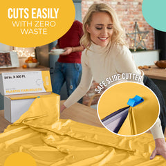 54 in. x 300 Ft. Cut To Size Table Roll | Yellow