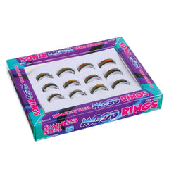 Stainless Steel Mood Rings - 12 Count