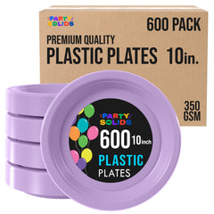 10 in. Lavender Plastic Plates | Case of 600