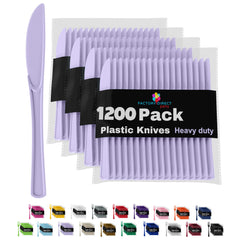 Heavy Duty Lavender Plastic Knives - 7.75 in. | Case of 1200