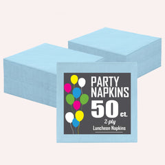 Light Blue Luncheon Napkins - 6.75 in. | 1800 Count