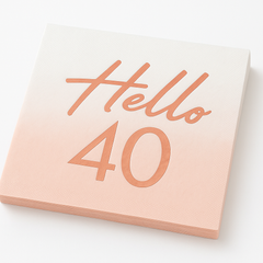 Blush Rose Gold "Hello 40" Birthday Napkins, 16-Pack - 6.5 In. X 6.5 In.