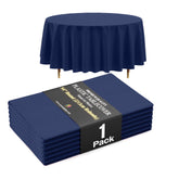 120 In. Premium Round Navy Plastic Table Cover