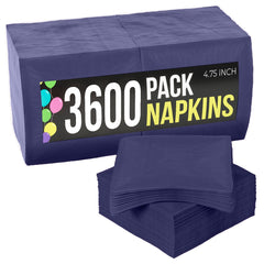 Dark Purple Beverage Napkins - 4.75 in. x 4.75 in. | Case of 3600