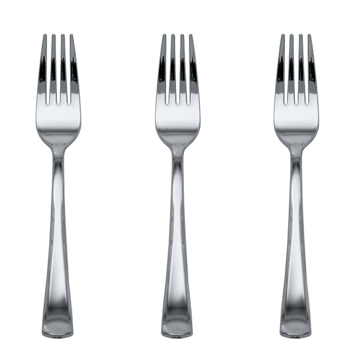 fancy disposable silver forks 480 ct evo