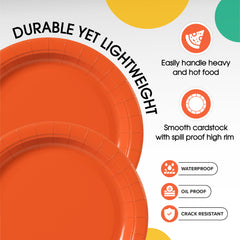 10 In. Orange Paper Plates - 20 Ct.